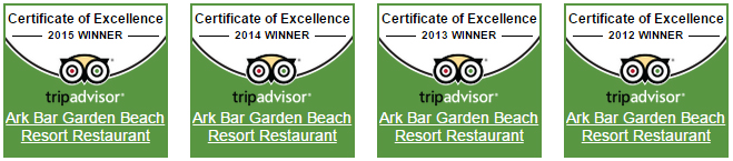 Ark Bar Garden Beach Resort Restaurant Certificate of Excellence Ark Bar Garden Beach Resort Restaurant Certificate of Excellence