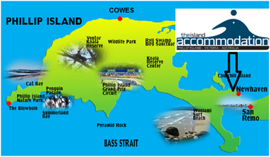 Phillip Island Accommodation Map Phillip Island Accommodation Map